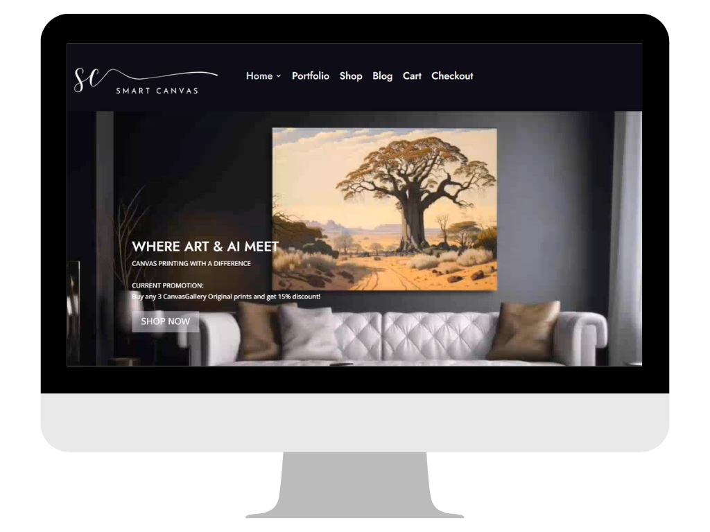 Smart Canvas Website and Ecommerce Shop